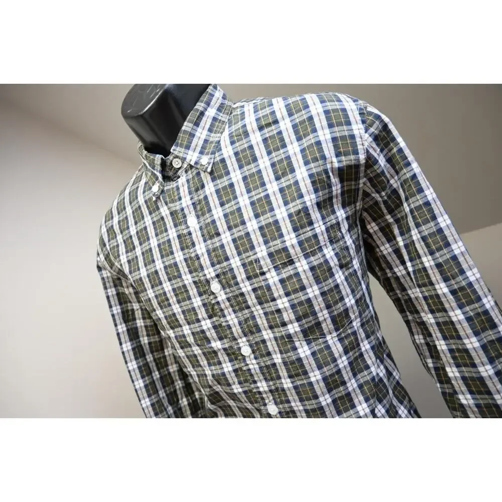 J Crew Mercantile‎ Flex Slim Fit Dress Shirt Plaid Button Up Mens Size Large